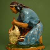 Ceramic figure Girl with a goose Early 20th century - photo 2