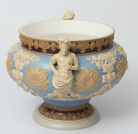 Pot de fleurs peint Keramik At the turn of 19th -20th century - Foto 4
