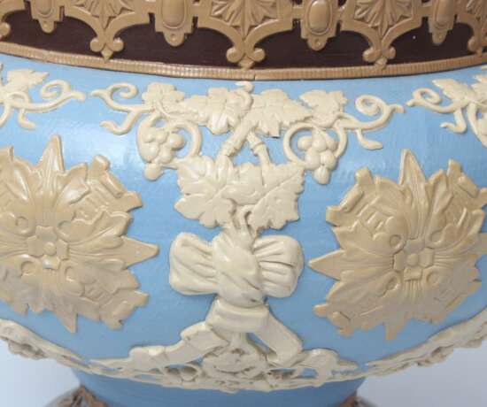 Pot de fleurs peint Keramik At the turn of 19th -20th century - Foto 5