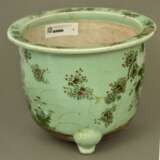 Painted flowerpot-kashpo Porcelain 19th century - photo 5