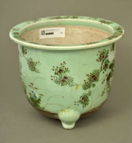 Painted flowerpot-kashpo Porcelain 19th century - photo 6