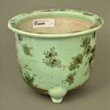 Painted flowerpot-kashpo Porcelain 19th century - photo 6