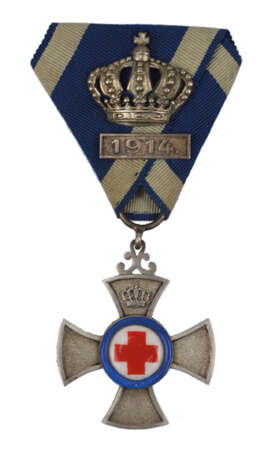 Bayern: Verdienstkreuz für freiwillige Krankenpflege, mit der Krone und Spange 1914. - Foto 1