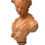 Terracotta bust on a marble base Bust of a Virgin Marble Mid-19th century - photo 1