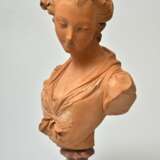 Terracotta bust on a marble base Bust of a Virgin Marble Mid-19th century - photo 3