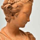 Terracotta bust on a marble base Bust of a Virgin Marble Mid-19th century - photo 8