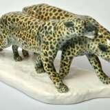 German Schwarzbuger porcelain figurine Leopard Porcelain Early 20th century - photo 3