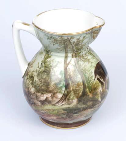 Painted water jug with a bowl Porcelain Early 20th century - photo 8