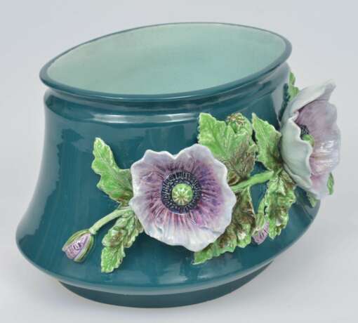 Potvase for flowers Poppies Faience At the turn of 19th -20th century - photo 2