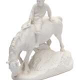 Figurine en biscuit Gar&ccedil;on sur un cheval Biscuit (porcelain) Mid-20th century - Foto 1