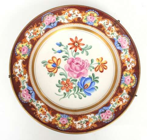 Decorative porcelain plate Porcelain Early 20th century - photo 1