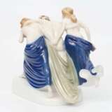 Figurine en porcelaine Faune avec nymphes Porzellan Early 20th century - Foto 3