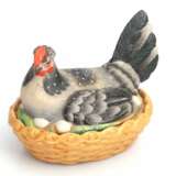 Porcelain egg dish Chicken Porcelain At the turn of 19th -20th century - photo 1