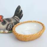 Porcelain egg dish Chicken Porcelain At the turn of 19th -20th century - photo 2