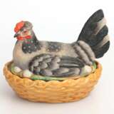 Porcelain egg dish Chicken Porcelain At the turn of 19th -20th century - photo 4