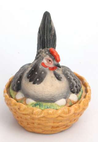 Porcelain egg dish Chicken Porcelain At the turn of 19th -20th century - photo 6