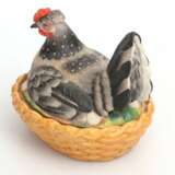 Porcelain egg dish Chicken Porcelain At the turn of 19th -20th century - photo 7
