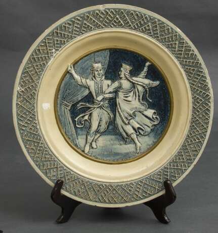 Assiette en c&eacute;ramique `Danseuse folklorique` Keramik Early 20th century - Foto 1