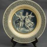 Assiette en c&eacute;ramique `Danseuse folklorique` Keramik Early 20th century - Foto 1