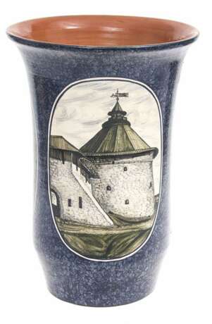Ceramic vase Pskov Fortress Ceramic Mid-20th century - photo 1