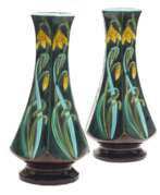 Majolique. Two French Art Nouveau majolica vases