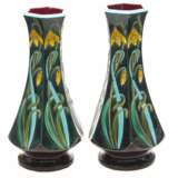 Two French Art Nouveau majolica vases Majolika Early 20th century - Foto 2