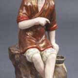Porcelain figurine of Chinese men Porcelain Mid-20th century - photo 1
