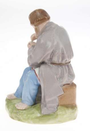 20e si&egrave;cle Ann&eacute;es 20 Russie Verbilki Figurine en porcelaine Homme avec du pain Porzellan Early 20th century - Foto 2