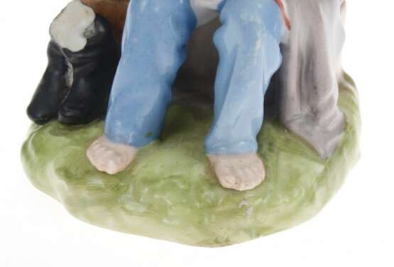 20e si&egrave;cle Ann&eacute;es 20 Russie Verbilki Figurine en porcelaine Homme avec du pain Porzellan Early 20th century - Foto 6