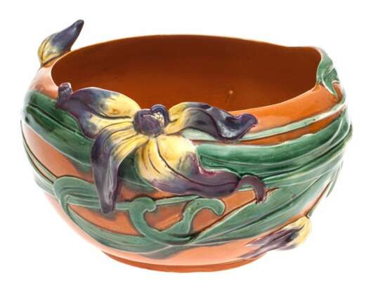 Vase en porcelaine `Fleurs` Céramique Early 20th century - photo 1
