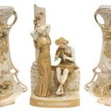 Ensemble de vases de style Art Nouveau (3 pcs.) Porcelaine Early 19th century - photo 1