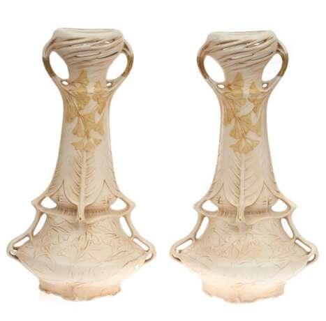 Ensemble de vases de style Art Nouveau (3 pcs.) Porzellan Early 19th century - Foto 3