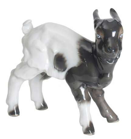 Porcelain figurine Goat Porcelain Early 20th century - photo 1