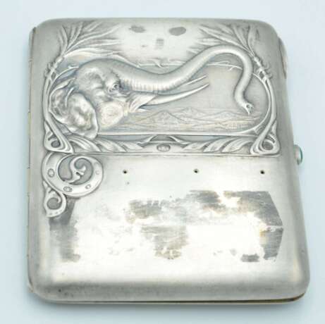 Silver holder for cigarettes Silver At the turn of 19th -20th century - photo 2