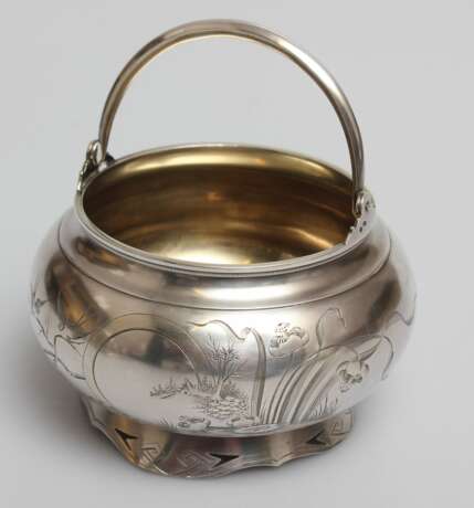 Silver sugar bowl Silver At the turn of 19th -20th century - photo 2