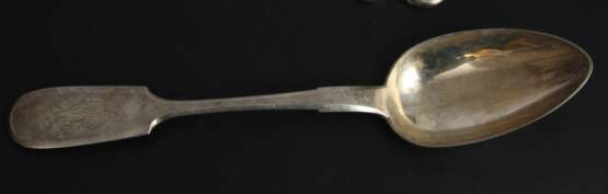 Серебряные столовые ложки (6 шт.) Серебро Late 19th century г. - фото 6