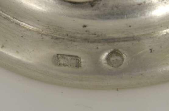 Стеклянная ваза для фруктов на серебряной ножке Серебро Early 20th century г. - фото 3