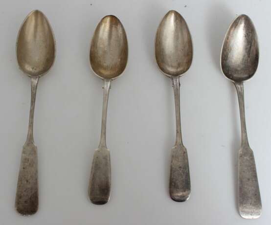 Серебряные ложки (4 шт.) Серебро Early 20th century г. - фото 1