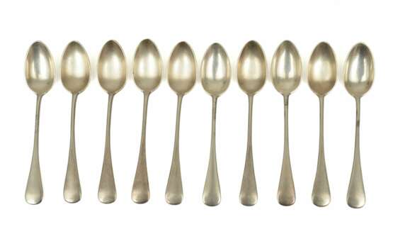 Russian Karl Faberge silver teaspoons 10 pcs. Silver At the turn of 19th -20th century - photo 1