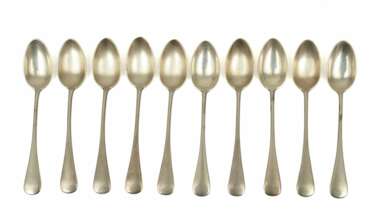 Russian Karl Faberge silver teaspoons 10 pcs.