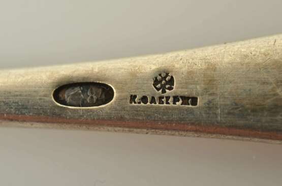 Russian Karl Faberge silver teaspoons 10 pcs. Silver At the turn of 19th -20th century - photo 4