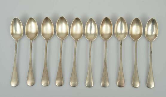 Russian Karl Faberge silver teaspoons 10 pcs. Silver At the turn of 19th -20th century - photo 5