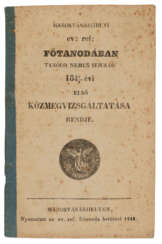 The Exam-Schedule of the Noble Students at the Marosvásárhely University for the Years 1847-1848
