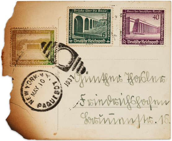 A postcard recovered from the Hindenburg - photo 1