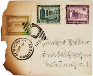 A postcard recovered from the Hindenburg