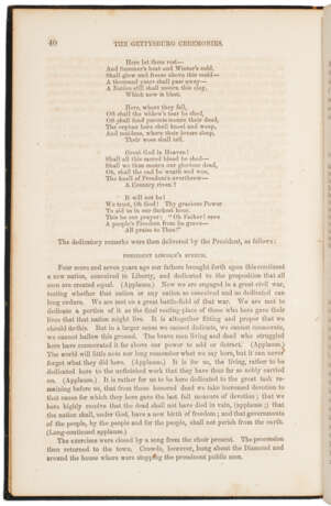 The first printing of the Gettysburg Address in book form - Foto 1