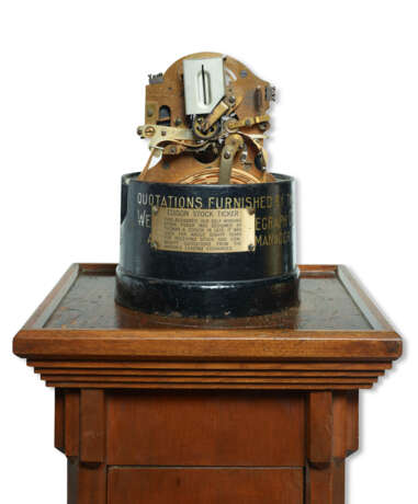 A brass telegraphic stock ticker - photo 1