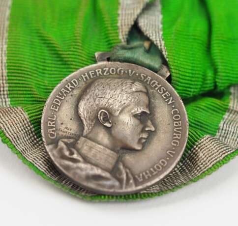 Sachsen-Coburg-Gotha: Medaille für Kunst und Wissenschaft, Carl Eduard, in Silber. - Foto 2