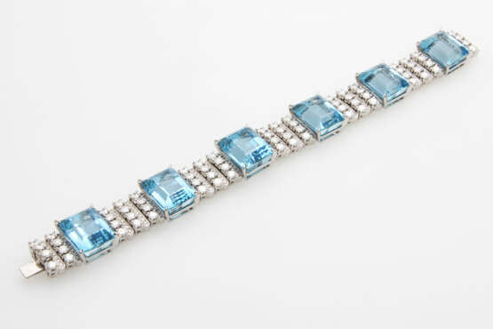 Armband mit 6 hochfeinen Aquamarinen - Foto 2