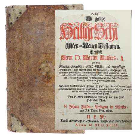 Biblia Das ist: Die gantze Heilige Schrifft Alten und Neuen… - photo 1